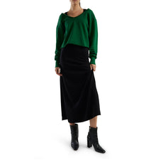 Les Tien Veronica Double V Roll Neck - Verde