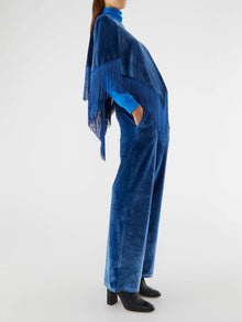 Compañia Fantastica Velvet Stretch Long Pants - Blue