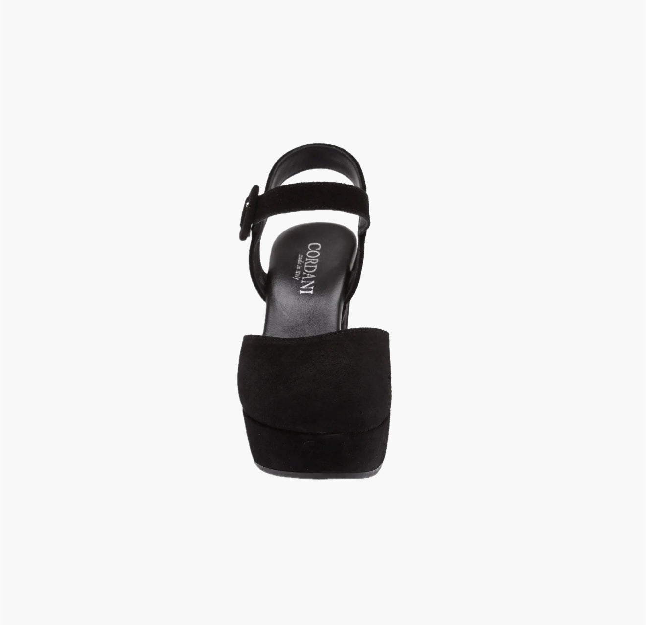 Cordani Torin Ankle Strap Platform Pump - Black Suede