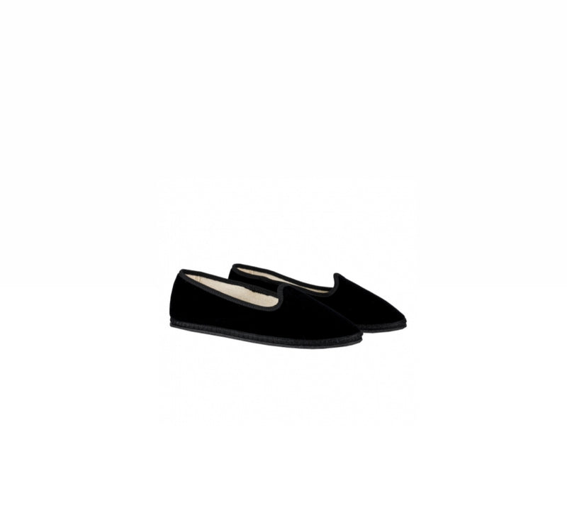 ViBi VENEZiA Bottiglia Classic Velvet Furlana Slippers - Black