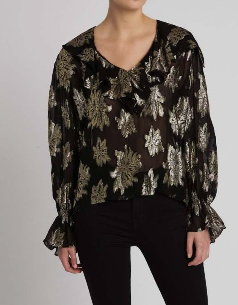 IRO Labra Top - Black/Gold