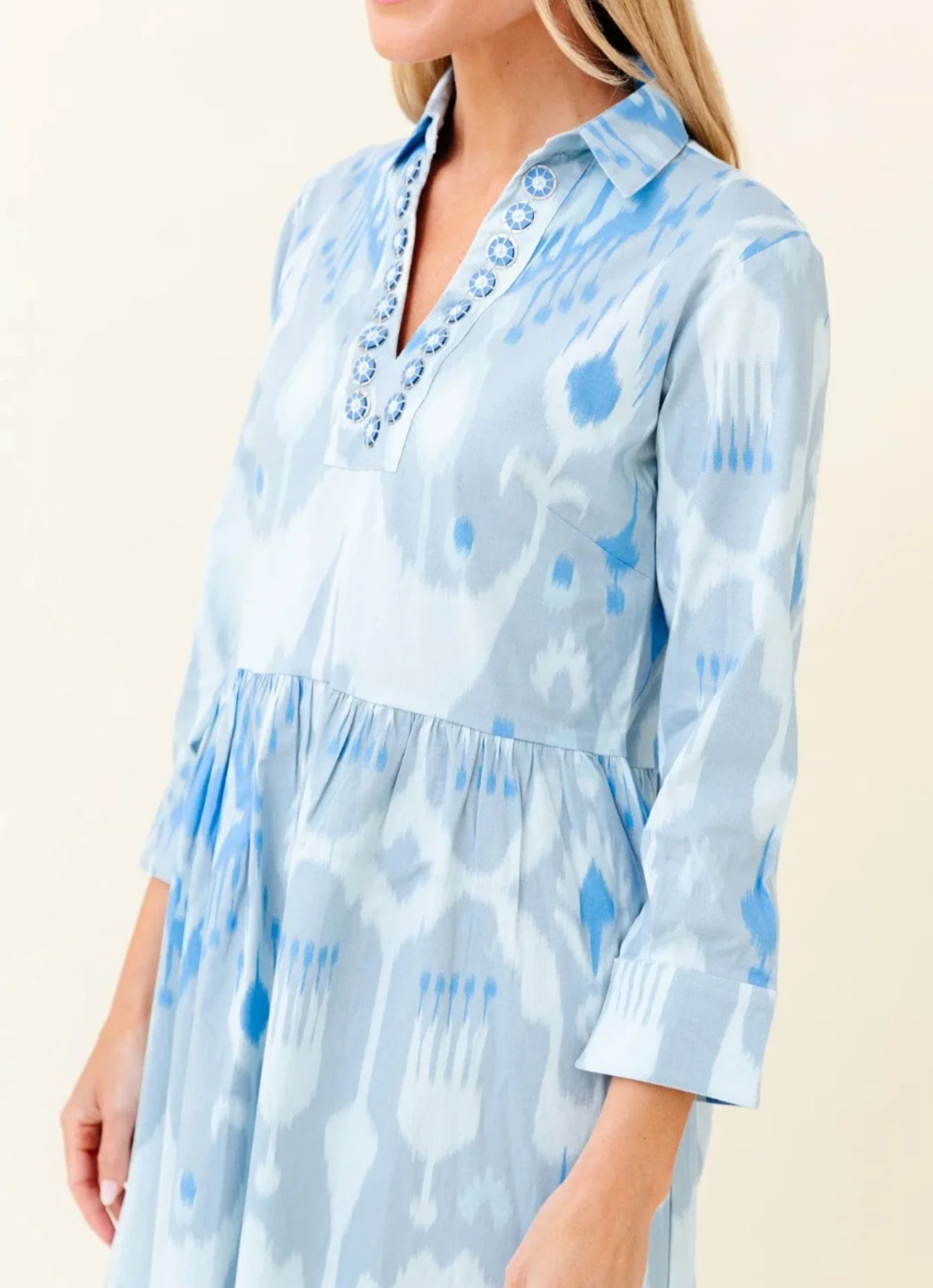 Sheridan French Lucy Dress - Coastal Ikat