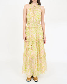 Christy Lynn Amanda Dress - Lime Leopard