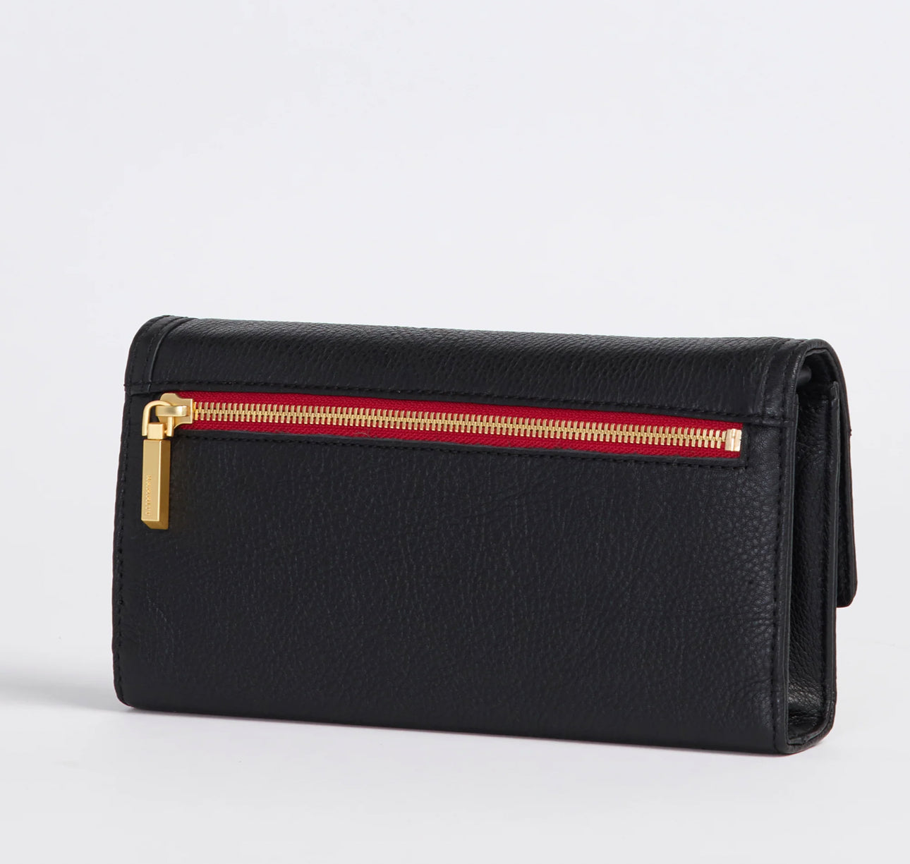 Hammitt AJ Crossbody Clutch - Black/Brushed Gold/Red Zip