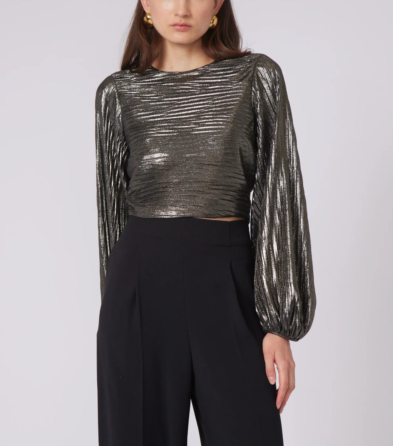 Gilner Farrar Pace Blouse - Metallic Space Print