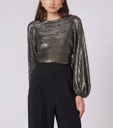 Gilner Farrar Pace Blouse - Metallic Space Print