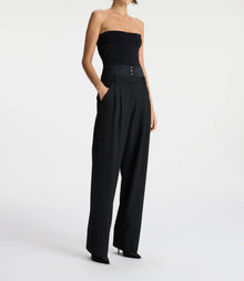 A.L.C Brady Satin Contrast Pant - Black