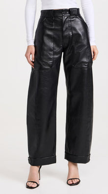 MOTHER The Half Pipe Cargo Nerdy Trousers - Black