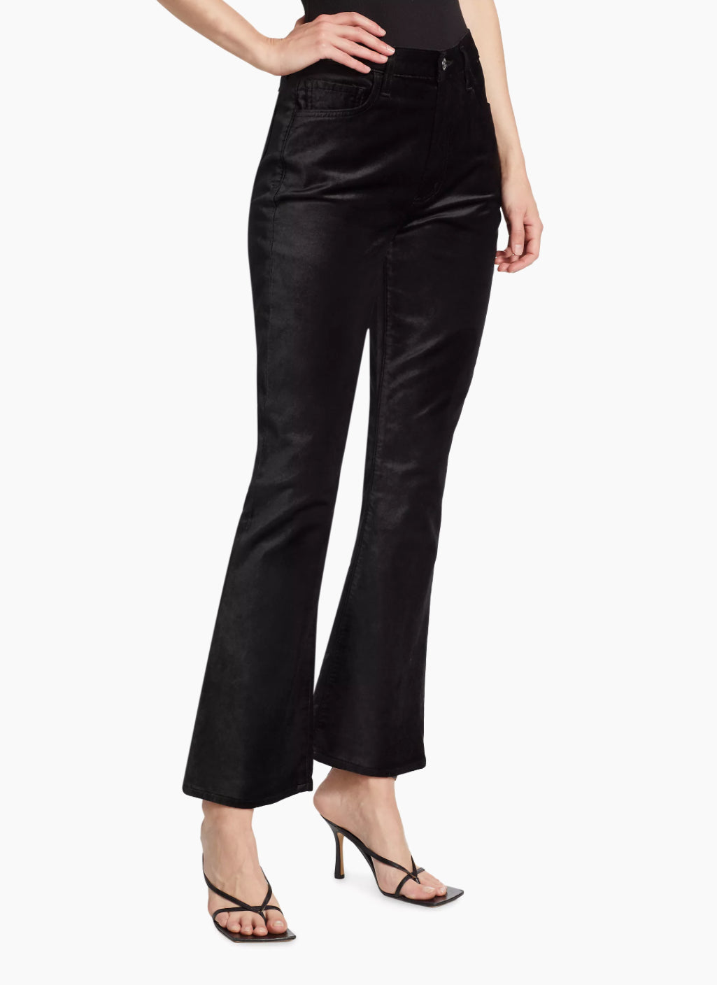 Agolde Nico Velvet Boot Cut Trousers - Beetle