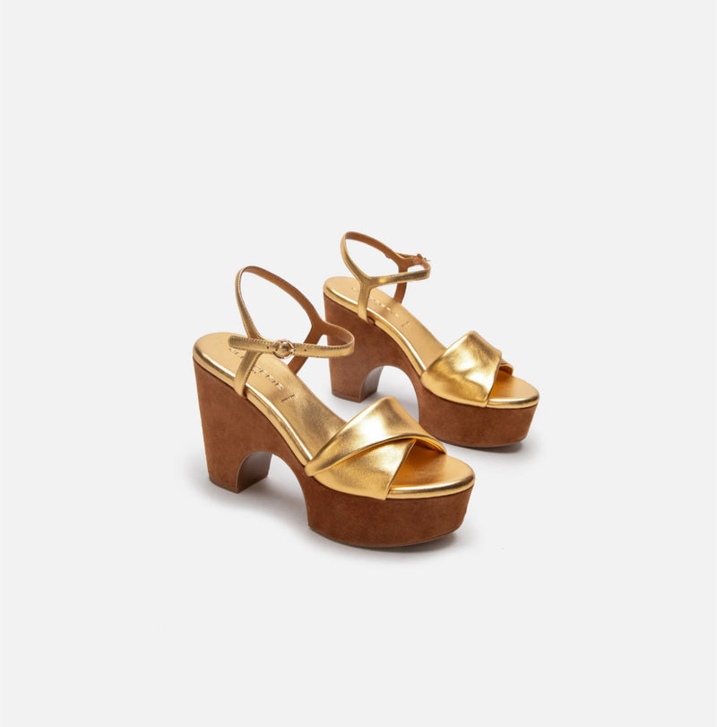 Clergerie Verano Platform Sandal - Golden