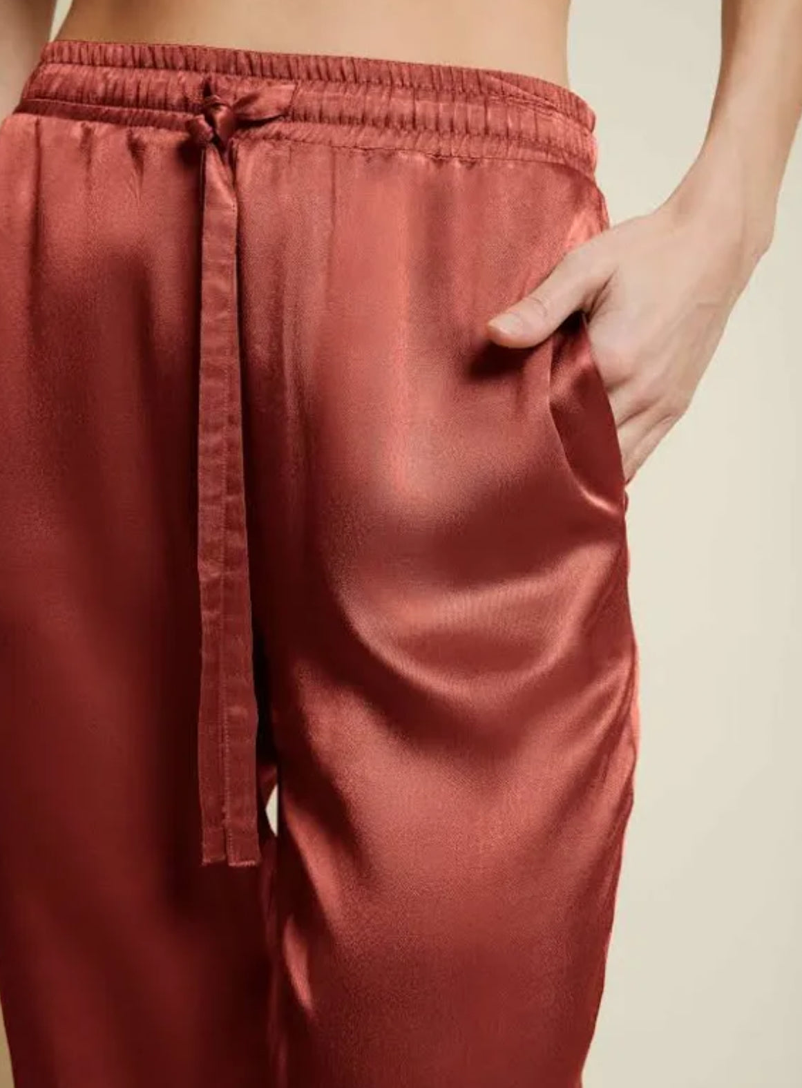 Nation Ltd Del Rey Sateen Pants - Rust