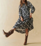 The Great. The Cobblestone Dress - Navy Whisper Floral