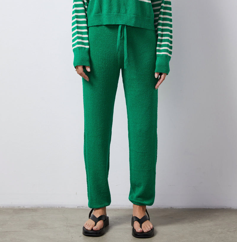 Monrow Boucle Knit Vintage Sweatpants - Parsley