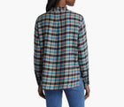 Rails Andie Plaid Flannel Button-Up Shirt - Rose Teal Coal