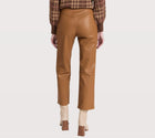 LNA Rune Faux Leather Pants - Toffee