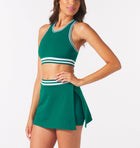 Glyder Socialite Bra - Emerald/White
