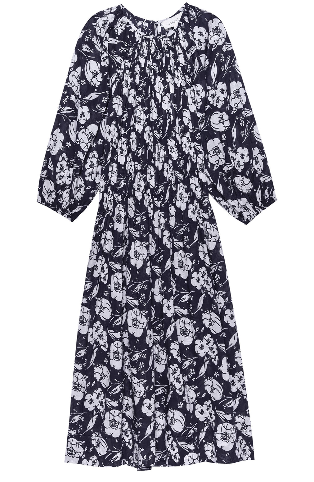 The Great. The Cobblestone Dress - Navy Whisper Floral