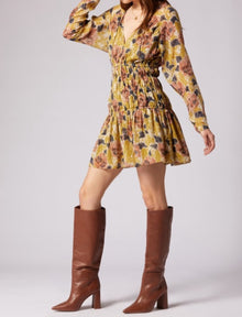 joie Aminah Silk Mini Dress - Olive