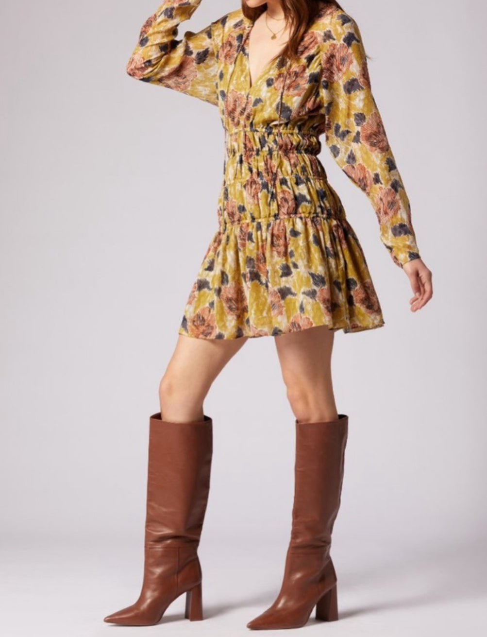 joie Aminah Silk Mini Dress - Olive
