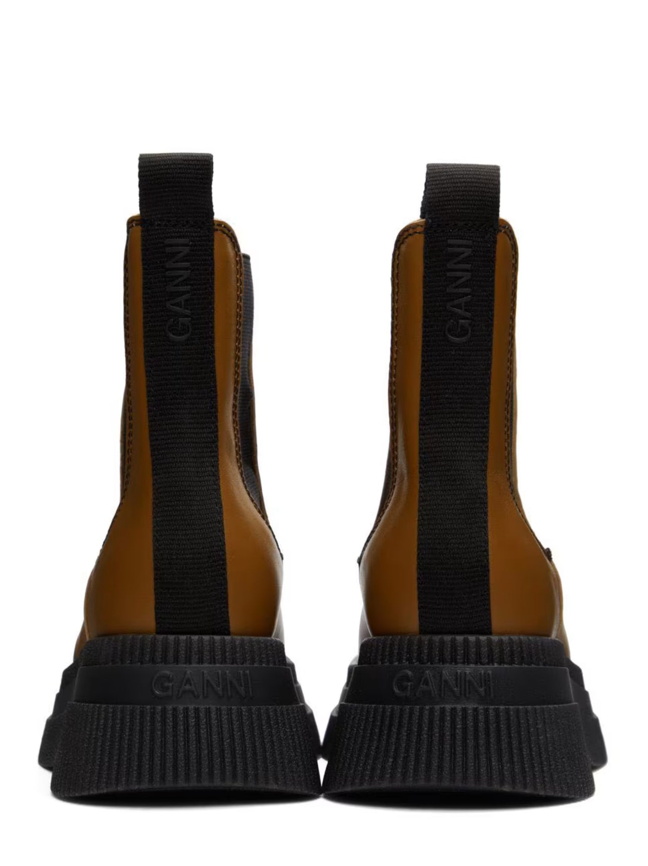 GANNI Chunky Chelsea Boots - Tiger's Eye