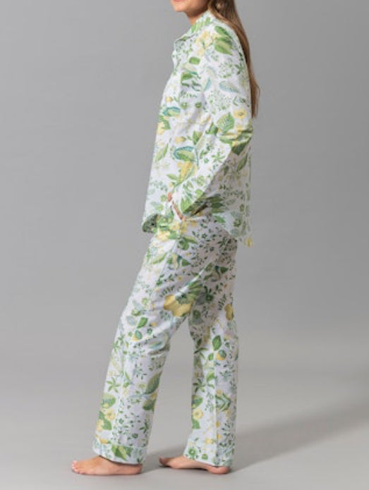 Matouk Luca Pajama Set - Pomegranate Citrus