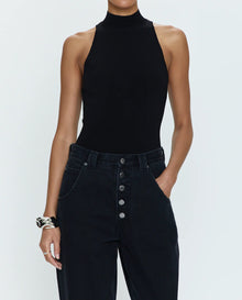 Pistola Janessa Mock Neck Bodysuit - Midnight