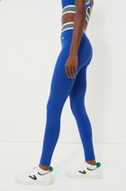 Lacoste x Bandier Multi Striped Legging- Cobalt