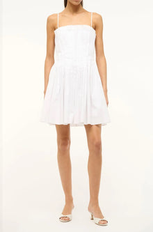 STAUD Bella Mini Dress - White