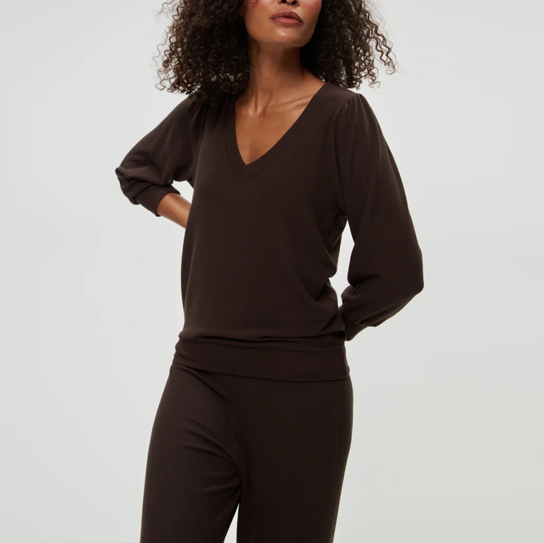 Michael Stars Gabriella V-Neck Top - Java