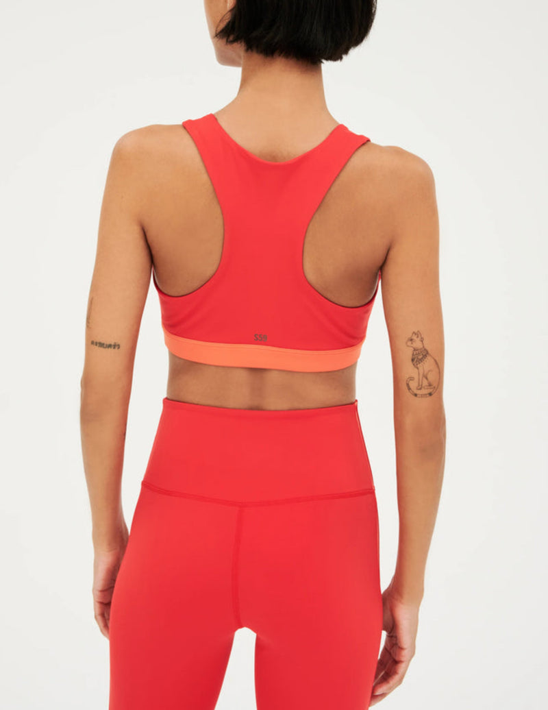 Splits59 Dream Recycled Techflex Bra - Poppy/Mandarin