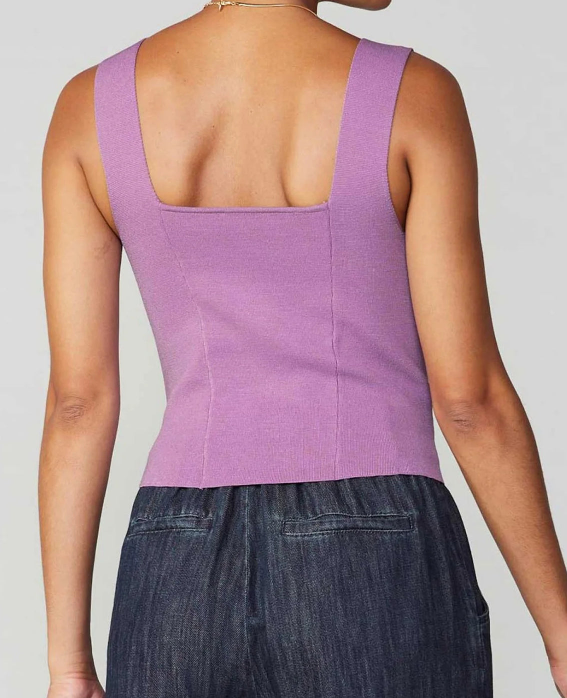 Current Air Sleeveless Sweater Tank - Lilac