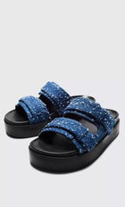 rag & bone Geo Platform Slide - Denim