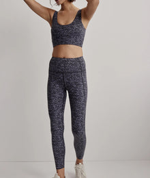 Varley Let's Go Elsie Bra - Ebony Blue Cheetah