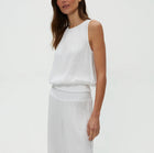 Michael Stars Janelle Tie Neck Tank - White