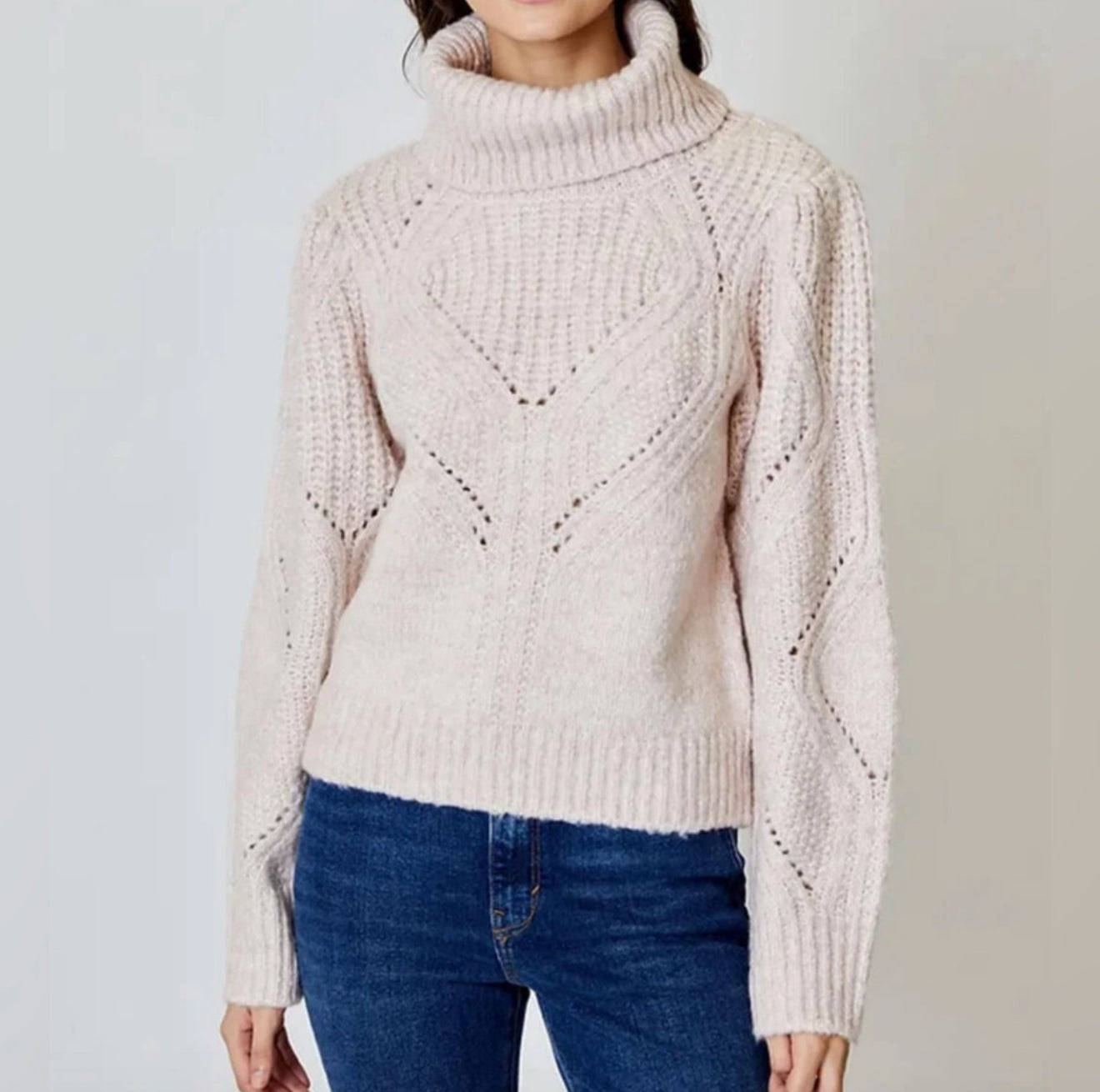 dh New York Marlee Dropstitch Sweater - Peony Marled