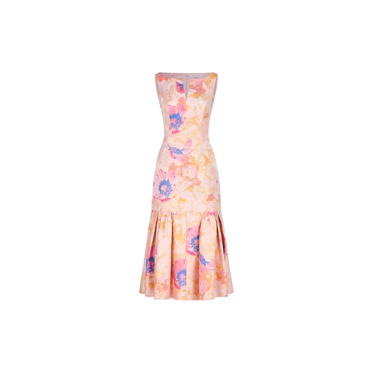 Kay Unger Fiora Tea Length Dress - Tangerine