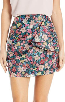 C/MEO Collective And Ever More Skirt - Black Garden Floral