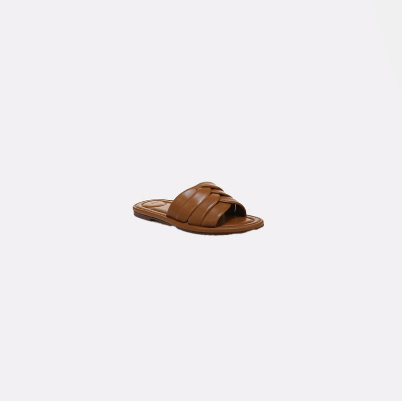 Vince Palmetta Woven Leather Sandals - Dkamber