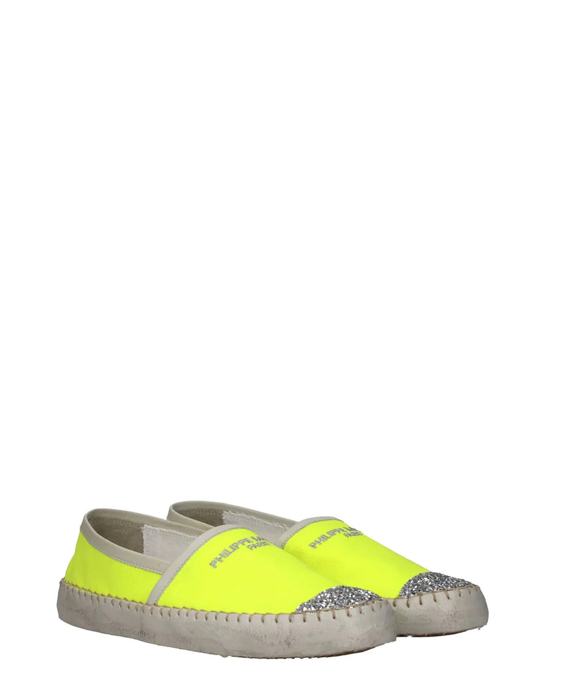 Philippe Model Marseille Glitter-Toecap Espadrilles - Yellow