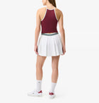 Lacoste Lined Piqué Tennis Skirt - White