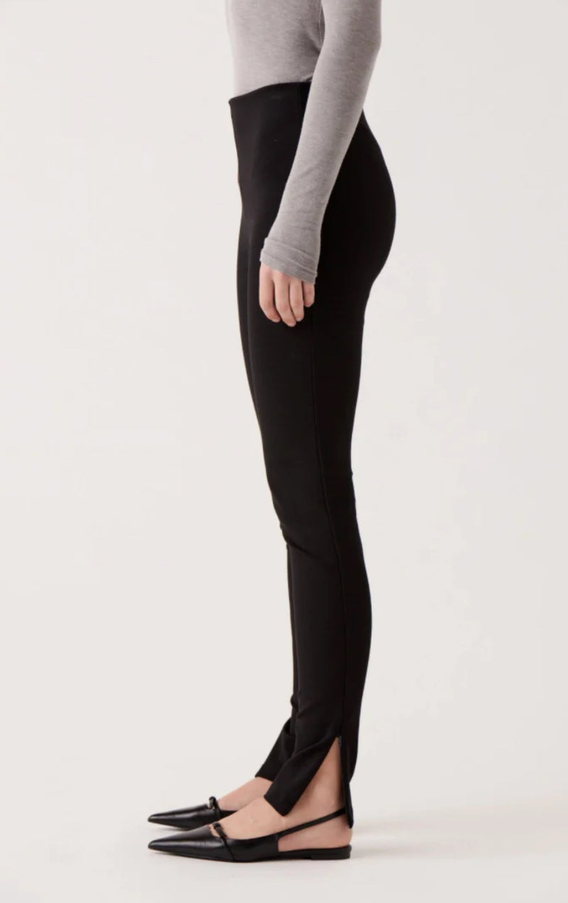 Sophie Rue Side Slit Ponti Leggings - Black