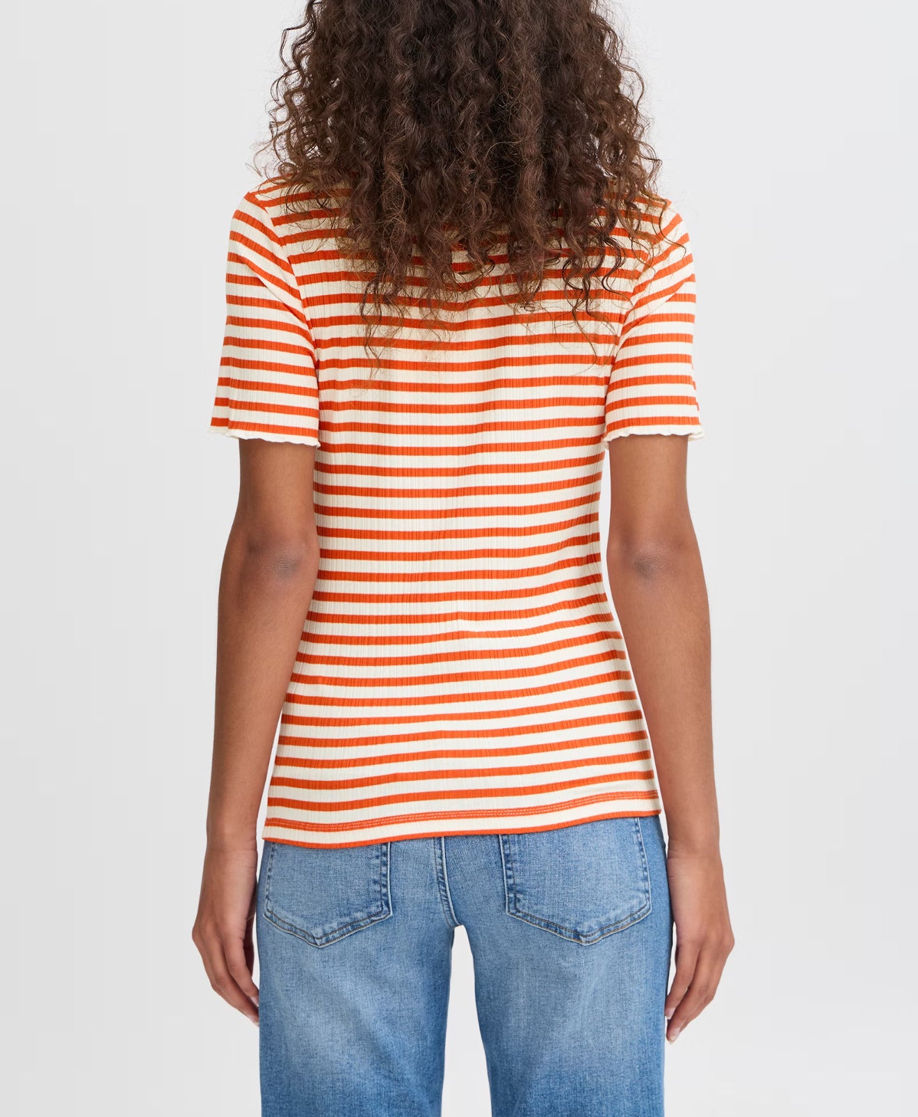 ICHI Cella Stripe T-Shirt - Fiesta