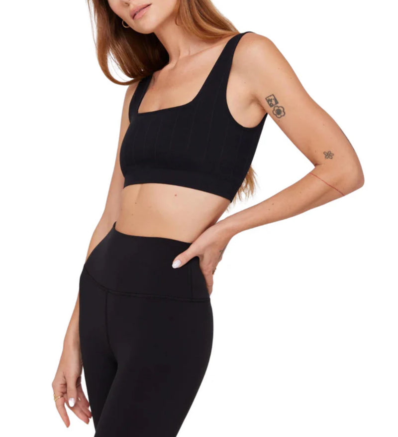 Spiritual Gangster Amara Wide Fib Bra - Black