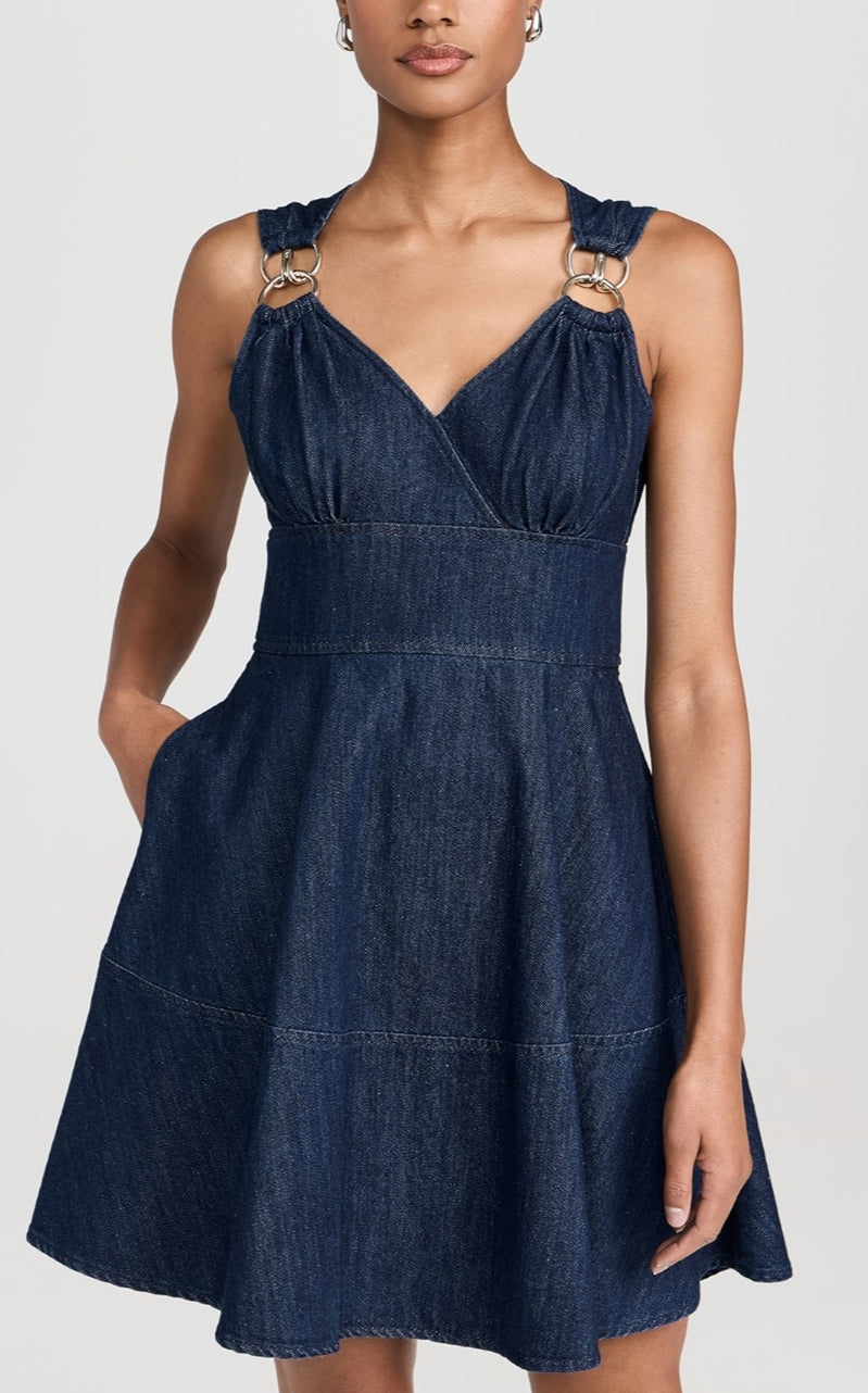 Shoshanna Presley Dress - Indigo | Shop Designers on Sale Shoshanna Presley Dress - Indigo | Shop Designers on Sale