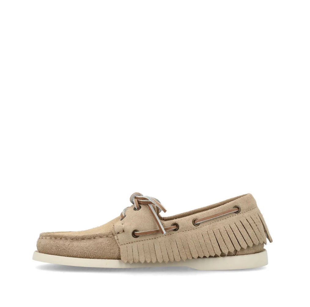 Sebago Portland Suede Fringe Boat Shoe - Camel