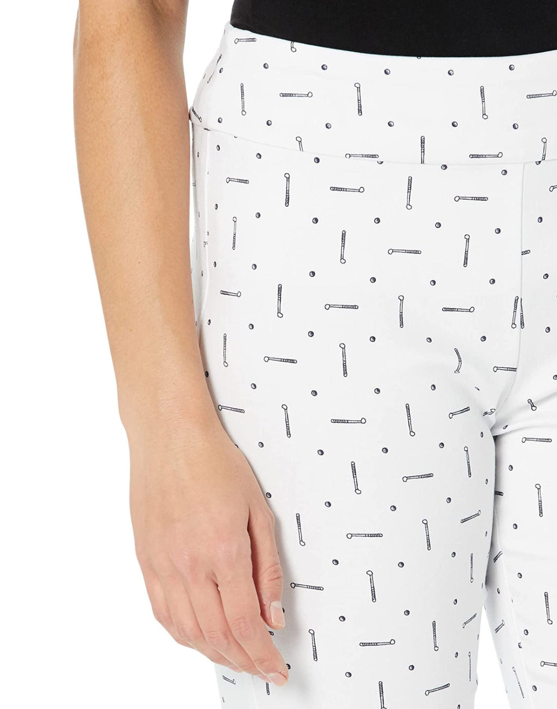 Krazy Larry Pull-On Ankle Pants - White Golf