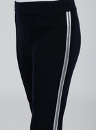 Hilton Hollis Miracle Stretch Pant With Stripe - Midnight/Silver