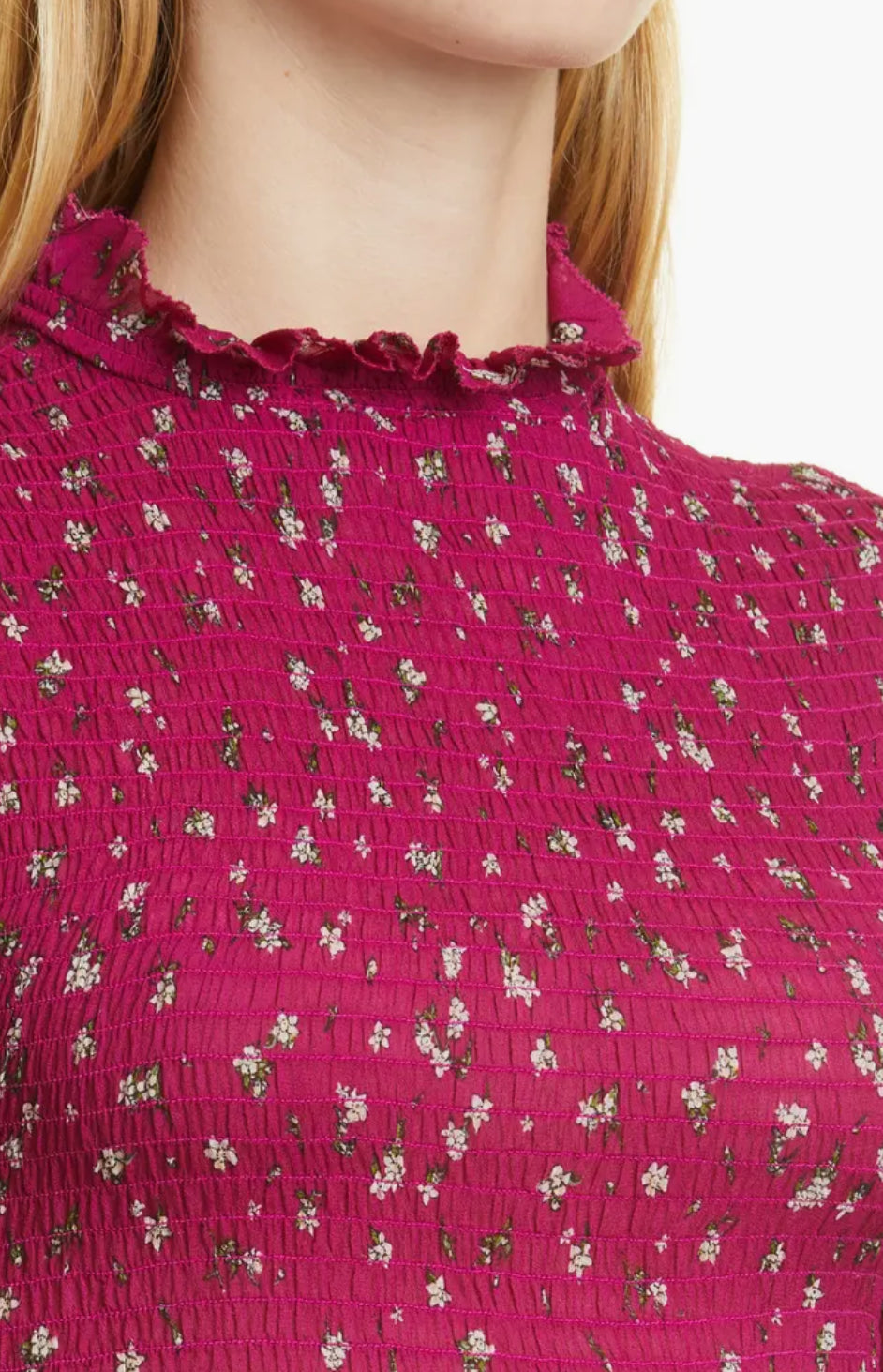 rag & bone Kayden Floral Smocked Bodice Blouse