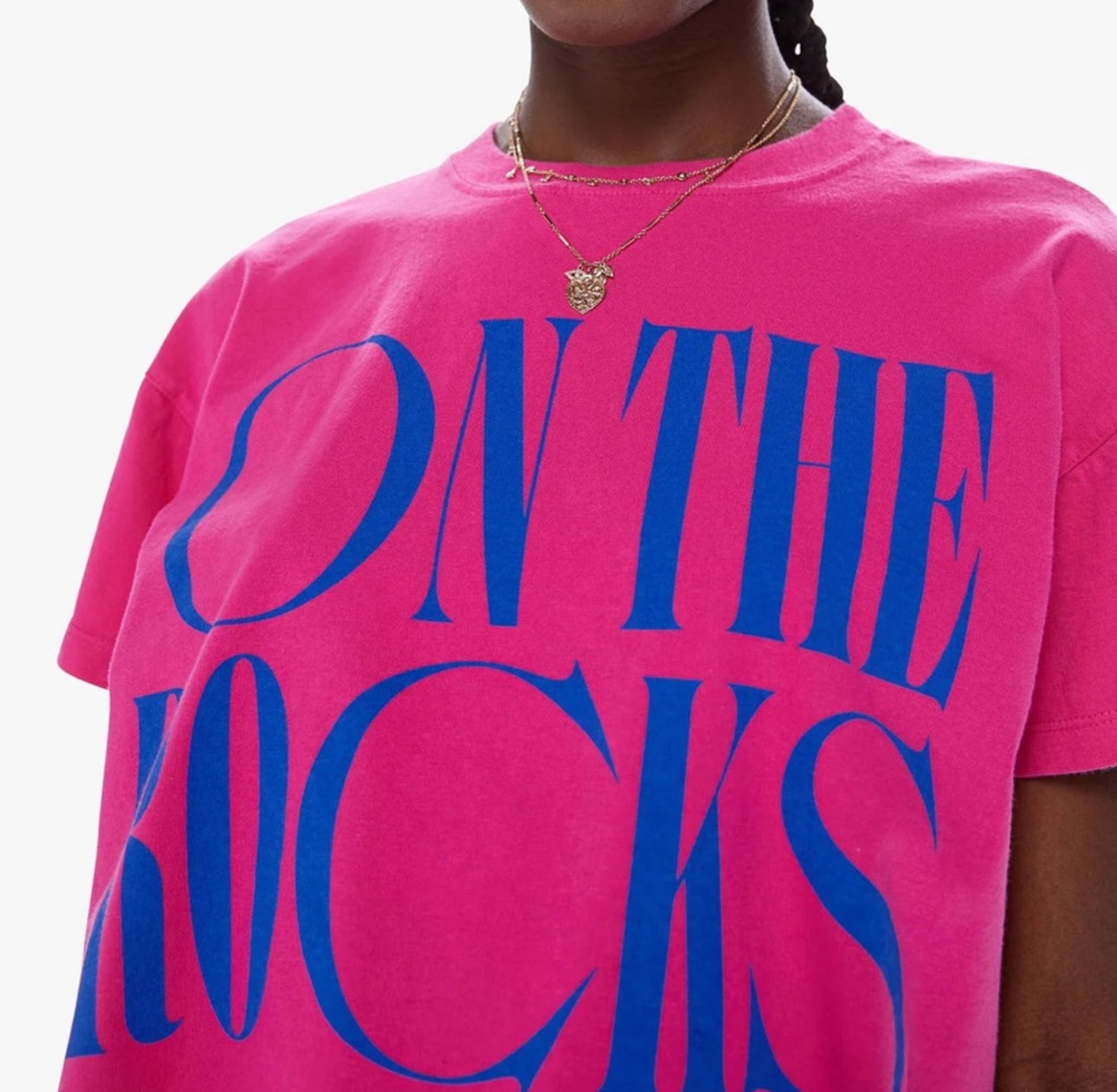 MOTHER The Grab Back Crop Tee - On The Rocks