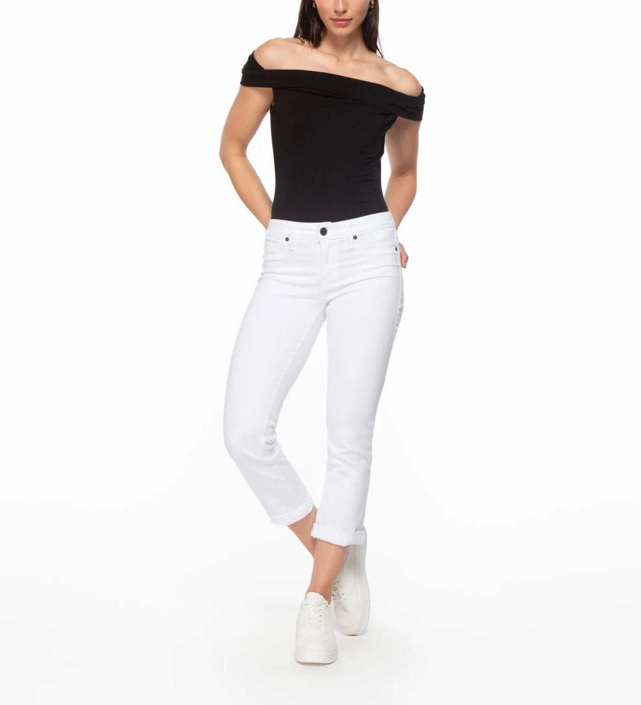 Parker Smith Camden Cuffed Crop - Eternal White